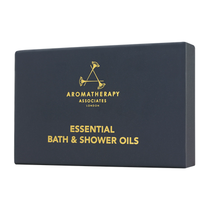 مجموعة زيوت الاستحمام Essential Bath & Shower Oil (Relax, De-Stress, Revive) – 3 × 9 مل