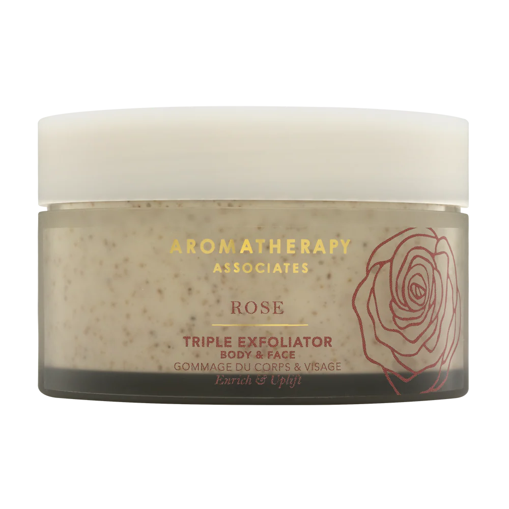 مقشر الوجه والجسم ثلاثي الأفعال بالورد 200 مل